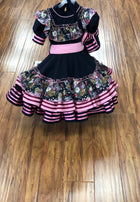 VESTIDO DE ESCARAMUZA DE NINA. ESCARAMUZA DRESS 4-5 YEAR OLD , HerraduraDeOro - HerraduraDeOro