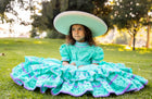 VESTIDO DE ESCARAMUZA DE NINA. ESCARAMUZA DRESS 4-5 YEAR OLD , HerraduraDeOro - HerraduraDeOro