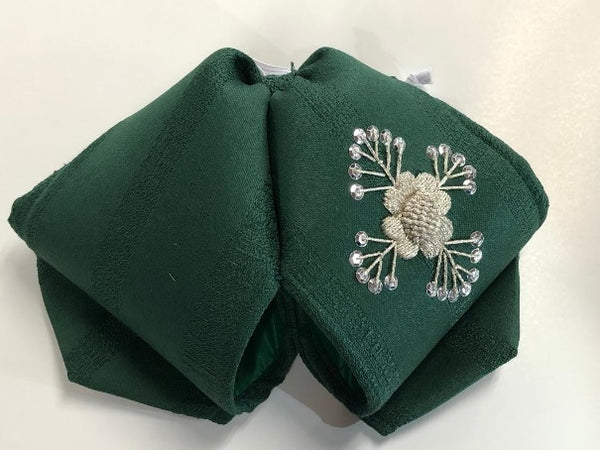 DARK GREEN CHARRO BOW _ MOŇO CHARRO , HerraduraDeOro - HerraduraDeOro