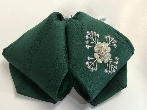 DARK GREEN CHARRO BOW _ MOŇO CHARRO , HerraduraDeOro - HerraduraDeOro