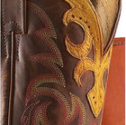 JUSTIN FULL QUILL OSTRICH SUNSET COWBOY BOOTS , HerraduraDeOro - HerraduraDeOro
