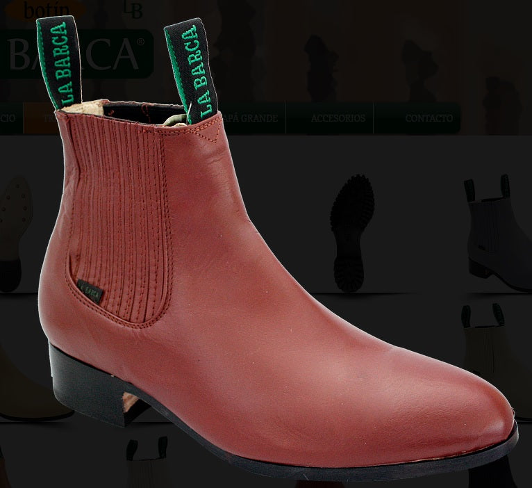 Botin Charro La Barca Botin La Barca Charol Hueso Marfil Mariachi