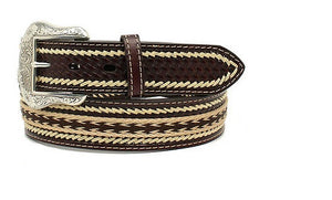 NOCONA BELT WITH LEATHER LACING , HerraduraDeOro - HerraduraDeOro