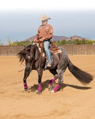 CANILLERAS NEGRAS PROFESSIONAL CHOICE.  BLACK SMB COMBO BOOTS , HerraduraDeOro - HerraduraDeOro