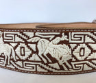 HAND MADE PITEADO BELT. CINTO DE PITA CON LAS SUERTE CHARRAS , HerraduraDeOro - HerraduraDeOro