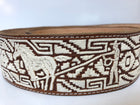 HAND MADE PITEADO BELT. CINTO DE PITA CON LAS SUERTE CHARRAS , HerraduraDeOro - HerraduraDeOro