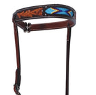 BOSAL DE DE TEAM ROPING CON CINCELADO Y CHAQUIRA.  PROFESSIONAL CHOICE DARK BEADED TIEDOWN NOSEBAND , HerraduraDeOro - HerraduraDeOro