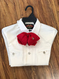 MOŇO CHARRO ROJO DE NIŇO. RED KIDS CHARRO TIE , HerraduraDeOro - HerraduraDeOro
