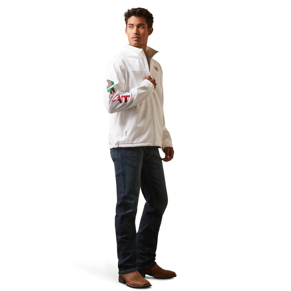 Ariat 10043549 Mens New Team Softshell MEXICO Jacket White