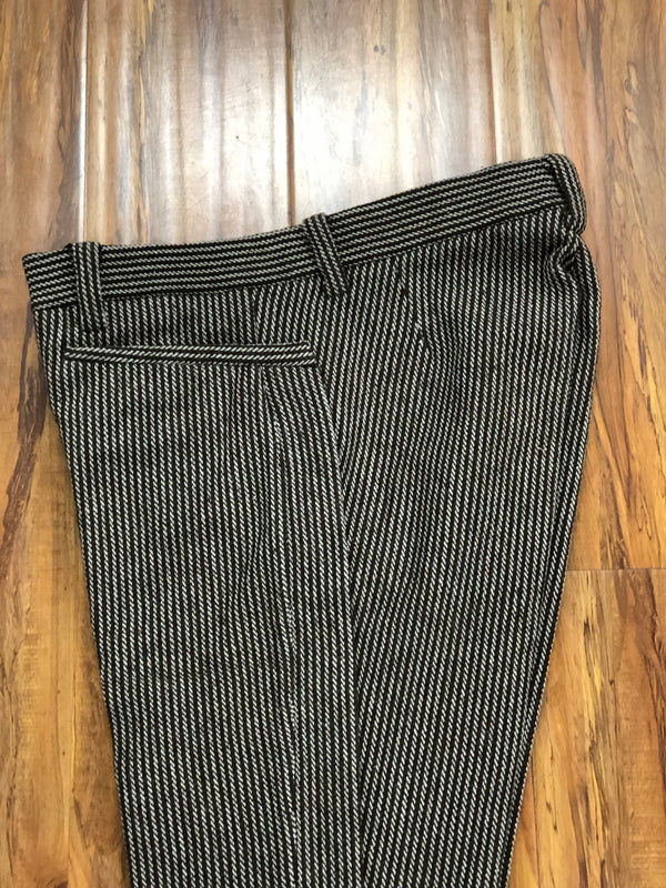 PANTALONES DE CHARRO. AUTHENTIC BROWN PINSTRIP CHARRO HEAVY WOOL PANTS , HerraduraDeOro - HerraduraDeOro