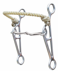 FRENO DE CABALLO CHARRO. FRENO BOSAL DE SOGA.  PROFESSIONAL CHOICE COMBINATION LIFTER - SKINNY SNAFFLE , HerraduraDeOro - HerraduraDeOro