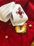 CAMISOLOA CHARRA COLOR ROJA. RED CHARRO SHIRT , HerraduraDeOro - HerraduraDeOro