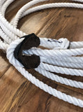 Soga Para Florear . 35FT. ALL WHITE TRICK ROPING ROPE.