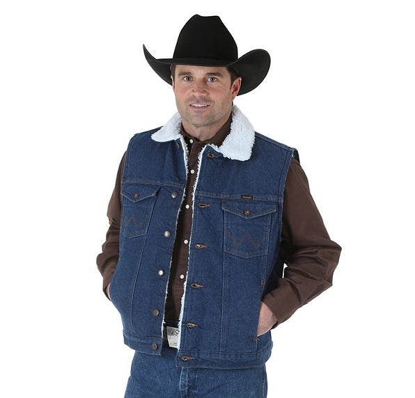 Wrangler Sherpa Vest - Chaleco Vaquero Para Hombre - HerraduraDeOro