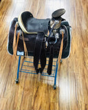 MONTURA CHARRA PARA CABALLO COSIDA A MANO COLOR VINO