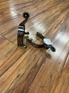 Silver Steel Rock Grinder Roping Spurs