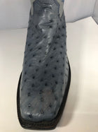 BOTA JUSTIN COLOR AZUL DE AVESTRUZ. MEDIUM SQUARE TOE JUSTIN BLUE JEAN OSTRICH BOOTS , HerraduraDeOro - HerraduraDeOro