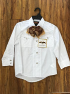 CAMISOLOA CHARRA COLOR BLANCA DE NIŇO. WHITE COLOR KIDS CHARRO SHIRT