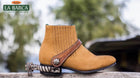 New Botine De  La Barca De Gamuza Color Camel.  La Barca Men's Suede Botin Charro Color Camel