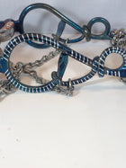 FRENO DE CHARRO AZUL DE CABALLO CON SERPIENTE DE PATAS , HerraduraDeOro - HerraduraDeOro