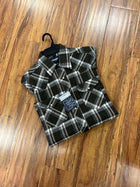 MEN'S WRANGLER RETRO® LONG SLEEVE FLANNEL WESTERN SNAP PLAID SHIRT IN GREEN/WHITE
