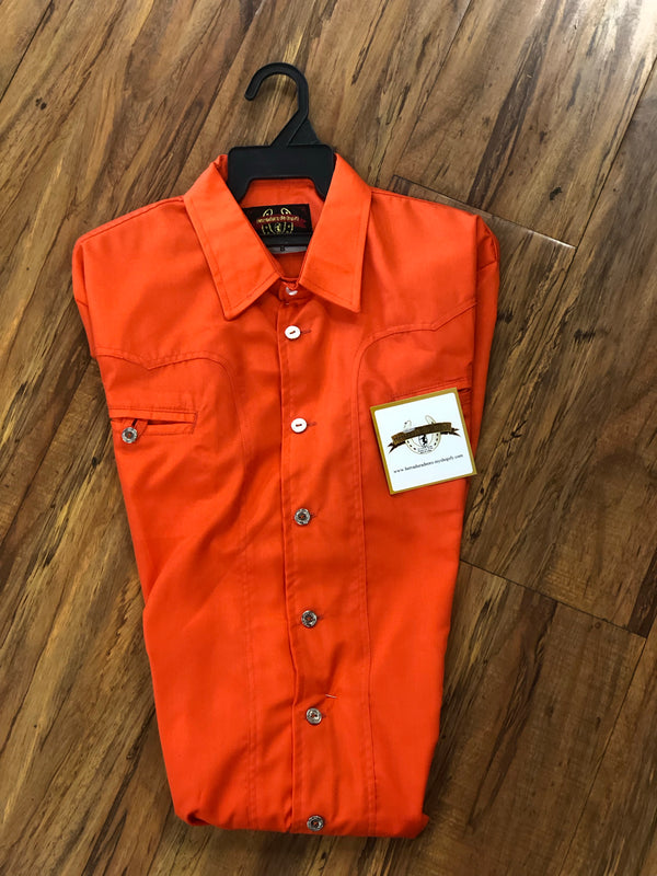 CAMISOLOA CHARRA COLOR ZANAHORIA DE NIŇO.CARROT COLOR KIDS CHARRO SHIRT