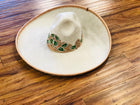 SOMBRERO DE CHARRO DE ADULTO COLOR HUESO CON TOQUILLA Y RIBETE CALADA
