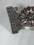 HEBILLA CHARRA  FILIGRANA. CHARRO BUCKLE WITH A CONCHO IN THE MIDDLE WITH FILIGRANA WORK , HerraduraDeOro - HerraduraDeOro