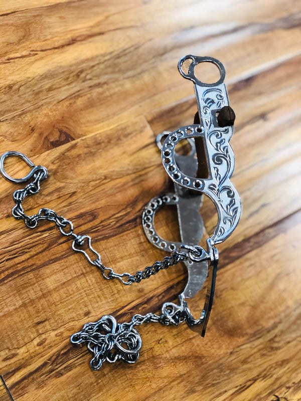 FRENO CHARRO DE ACERO CON COBRE. SWEET IRON CORRECTION MOUTH HORSE BIT
