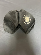 MOŇO CHARRO NEGRO BORDADO EN PLATA A MANO . BLACK CHARRO TIE