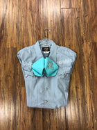 CAMISOLOA CHARRA BORDADA COLOR GRIS. GRAY COLOR CHARRO SHIRT , HerraduraDeOro - HerraduraDeOro