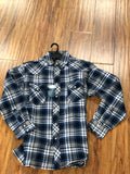 Wrangler Men's Color Plaid Quilted Lined Snap Western Flannel Shirt