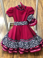 VESTIDO DE ESCARAMUZA DE NINA. ESCARAMUZA DRESS 3-4 YEAR OLD , HerraduraDeOro - HerraduraDeOro