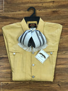CAMISOLOA CHARRA COLOR MOSTAZA CLARA DE HOMBRE.