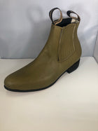 BOTINE CHARRO COLOR VERDE.  MEXICAN ANKLE BOOTS , HerraduraDeOro - HerraduraDeOro