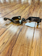 Silver Steel Rock Grinder Roping Spurs