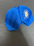 MOŇO CHARRO AZUL BORDADO EN PLATA A MANO . BLUE CHARRO TIE