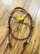 Rawhide Braided Futurity Brow Headstall , HerraduraDeOro - HerraduraDeOro