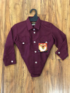 CAMISOLOA CHARRA COLOR VINO DE NIŇO. WINE COLOR KIDS CHARRO SHIRT , HerraduraDeOro - HerraduraDeOro