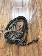 HAND BRAIDED HORSE HAIR BOSAL WITH HORSE HAIR HEADSTALL AND BRAIDED HORSE HAIR MACATE.  BOSAL DE PELO DE CABALLO PARA ARRENDAR.