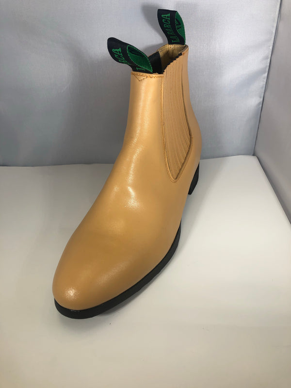 BOTINE CHARRO LA BARCA DE SUELA DE HULE  COLOR MIEL. MENS BOTINES LA BARCA BUTTERCUP COLOR , HerraduraDeOro - HerraduraDeOro