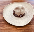 SOMBRERO DE CHARRO SOYATE DE PINA PIRORABADO. CHARRO HAT PLAM IN A PINA PINEAPPLE EMBOSSED