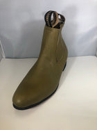 BOTINE CHARRO COLOR VERDE.  MEXICAN ANKLE BOOTS , HerraduraDeOro - HerraduraDeOro