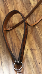 BOSAL DE DE TEAM ROPING CON CINCELADO.  PROFESSIONAL CHOICE SUNFLOWER TIEDOWN NOSEBAND , HerraduraDeOro - HerraduraDeOro