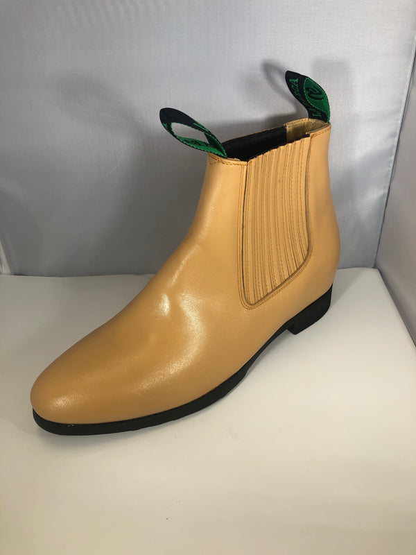 BOTINE CHARRO LA BARCA DE SUELA DE HULE  COLOR MIEL. MENS BOTINES LA BARCA BUTTERCUP COLOR , HerraduraDeOro - HerraduraDeOro