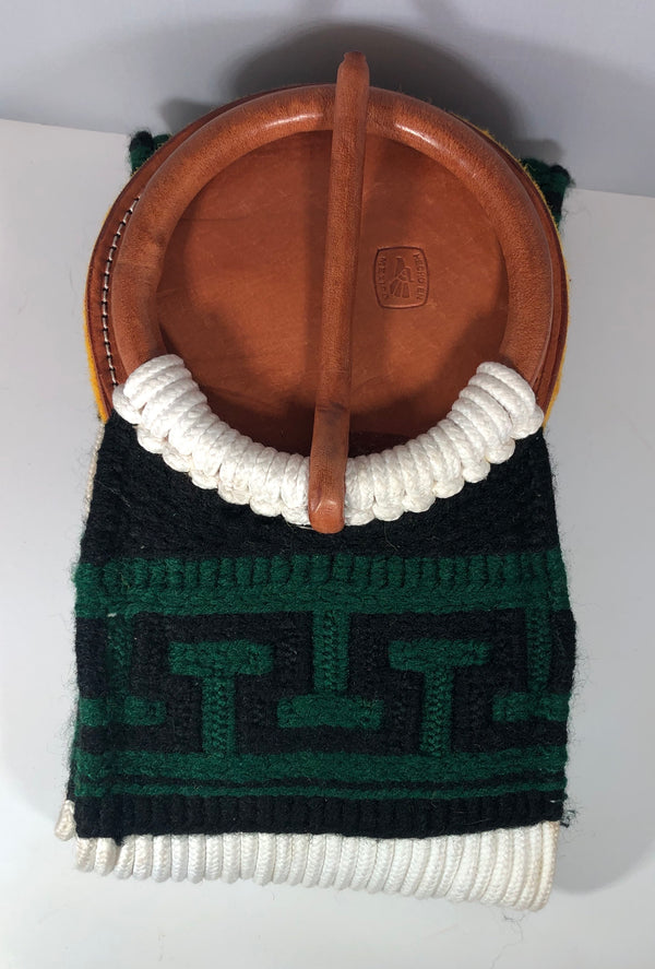 CINCHO DE CHARRO DE COLORS VERDE, BLANCO Y NEGRO. CHARRO CINCH 3 COLORS GREEN, WHITE AND BLACK , HerraduraDeOro - HerraduraDeOro