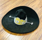 SOMBRERO DE CHARRO DE PELO DE CONEJO BORDADO EN PLATA CANUTILLO. CHARRO HAT HANDMADE. , HerraduraDeOro - HerraduraDeOro
