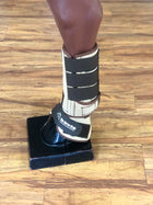 CANILLERAS DE CABALLO CAFE CON CAMPANA .TAN NEOPRENE HORSE COMBO BOOTS