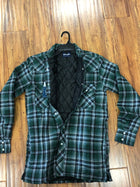 Wrangler Men's Color Plaid Quilted Lined Snap Western Flannel Shirt