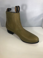BOTINE CHARRO COLOR VERDE.  MEXICAN ANKLE BOOTS , HerraduraDeOro - HerraduraDeOro